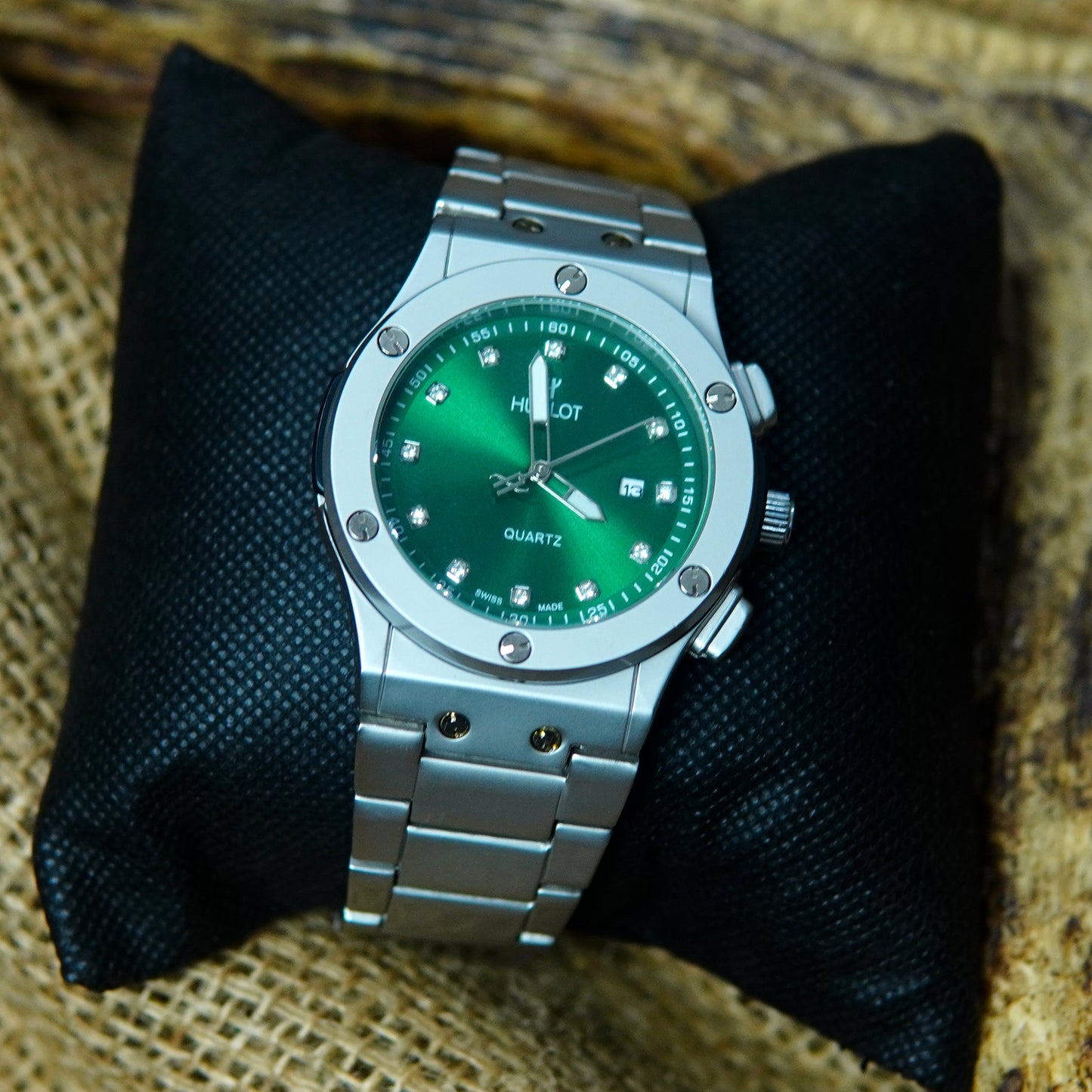 Hublot Classic Fusion Quartz Green Dial Watch M004