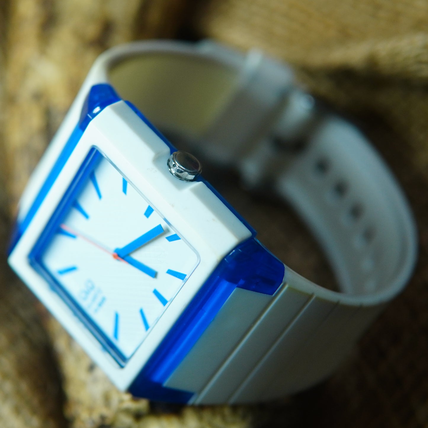 Q&Q Quartz Watch with Blue Accents Watch M021