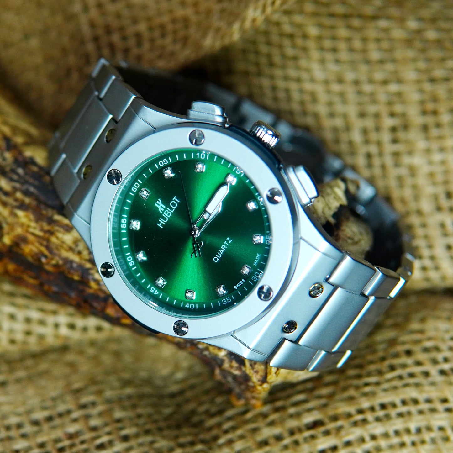 Hublot Classic Fusion Quartz Green Dial Watch M004
