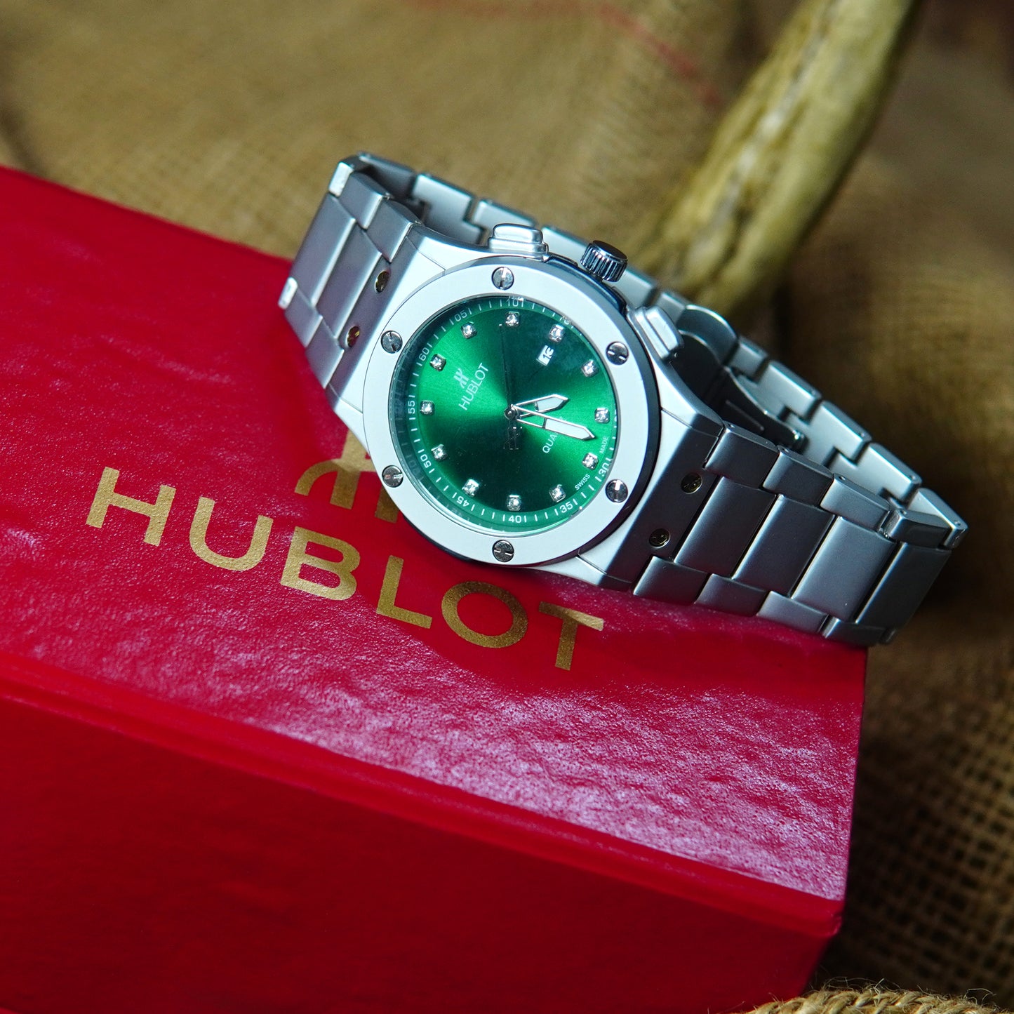 Hublot Classic Fusion Quartz Green Dial Watch M004