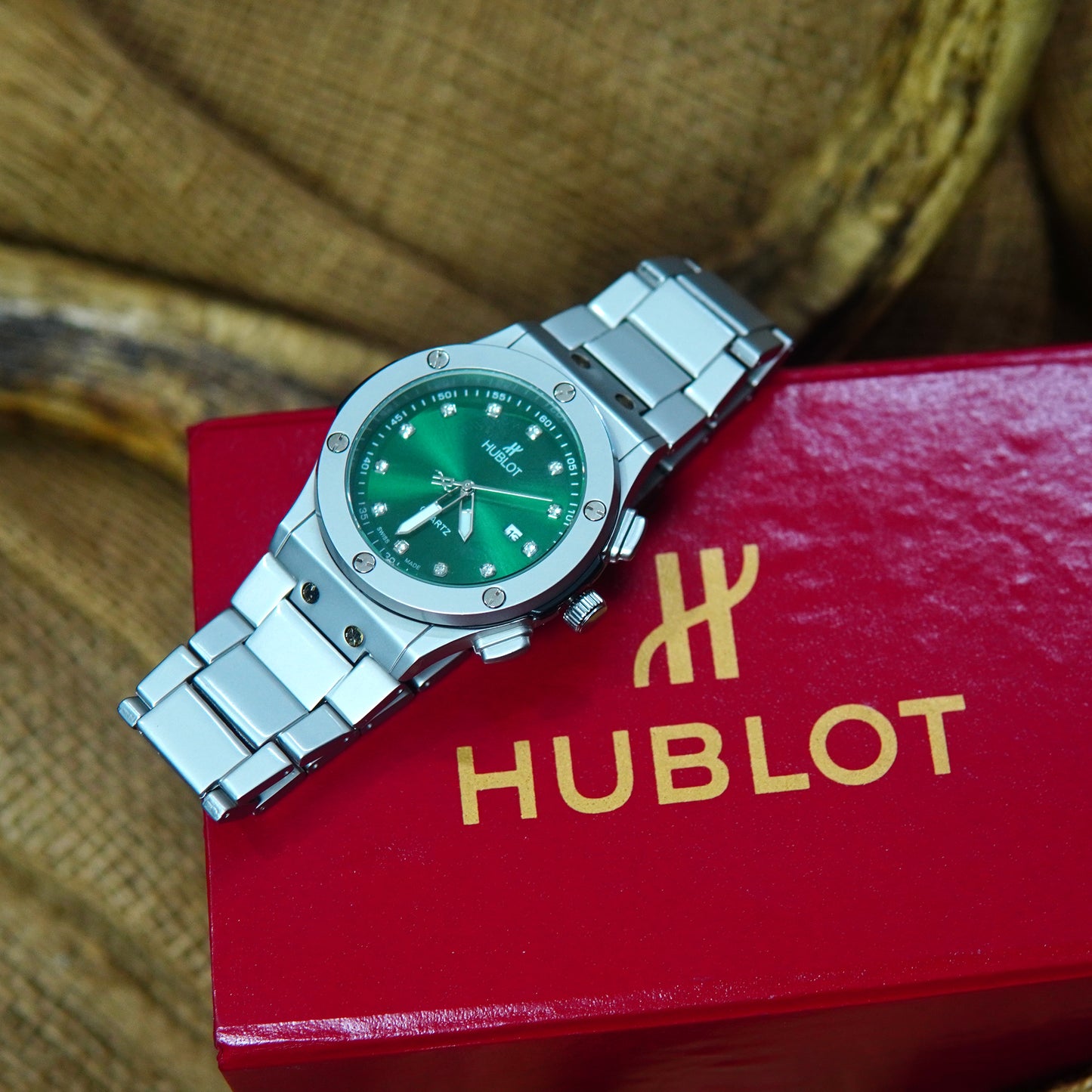 Hublot Classic Fusion Quartz Green Dial Watch M004