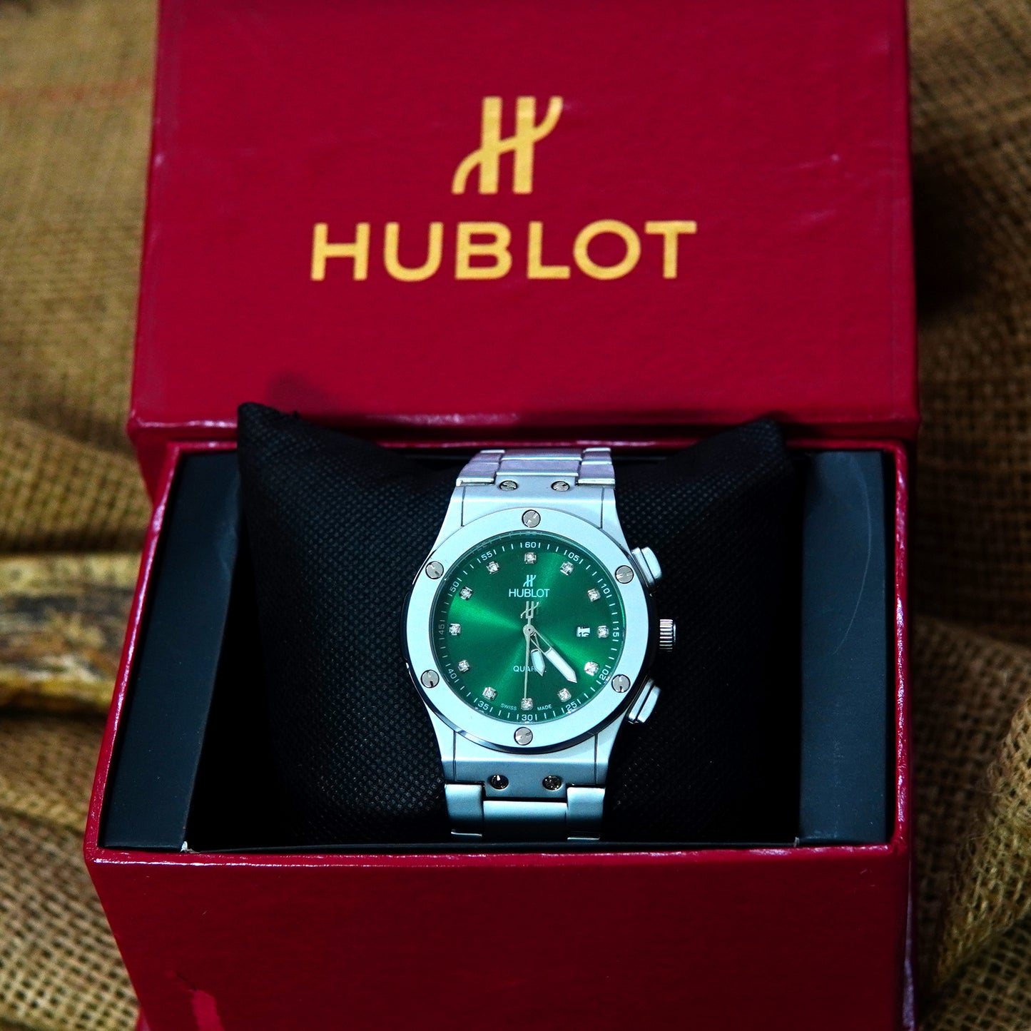 Hublot Classic Fusion Quartz Green Dial Watch M004